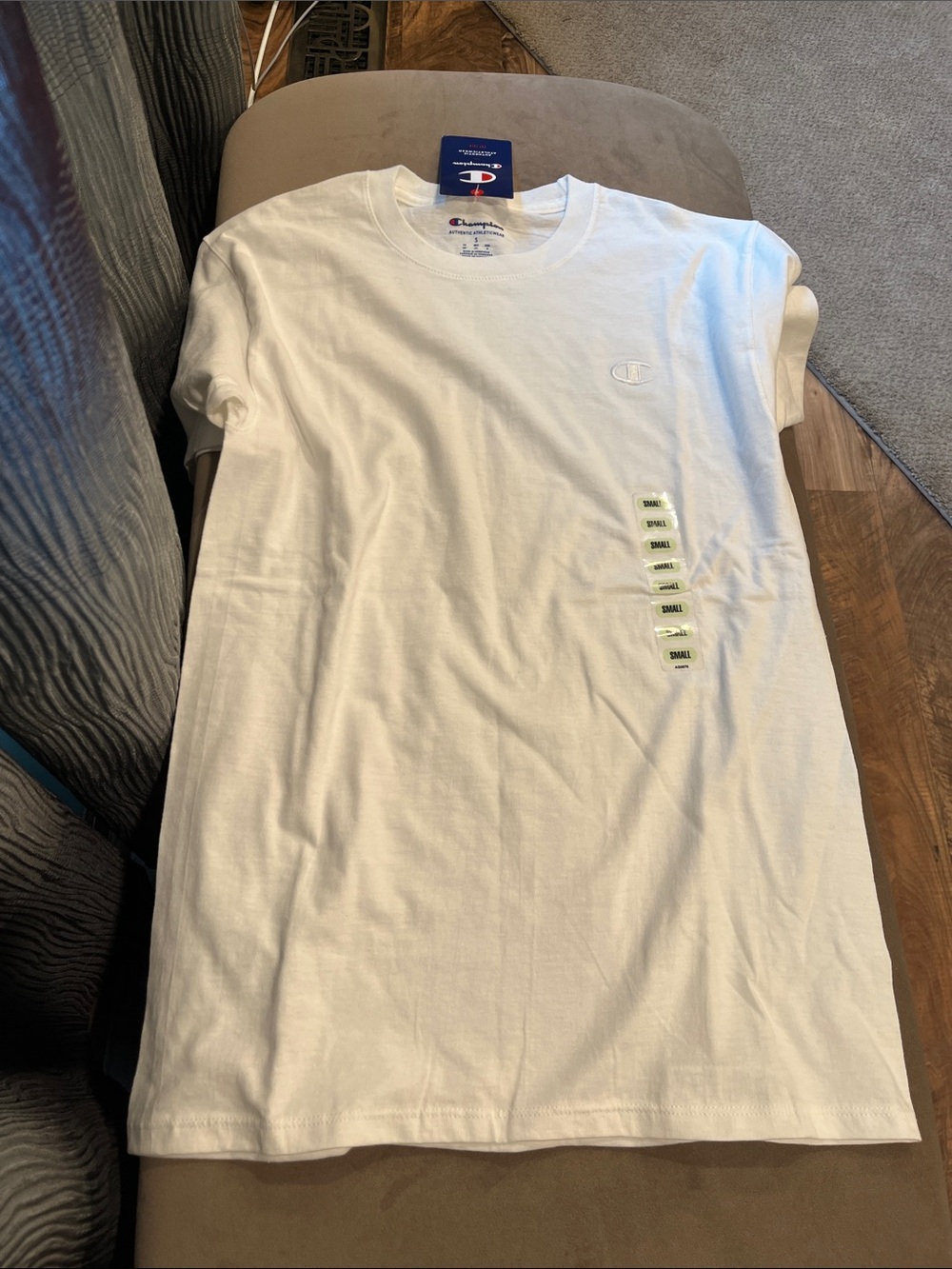 Champion Classic White Tee with Logo